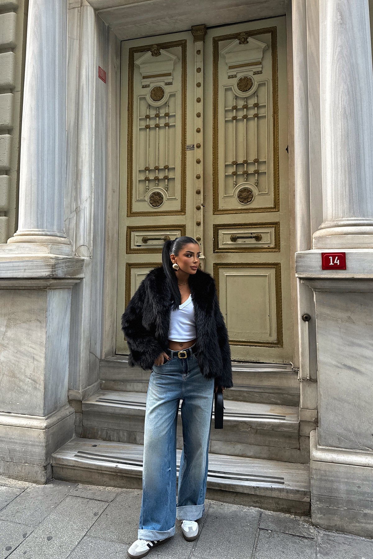 Siyah Rufina Kürk ATE-1602