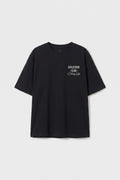 Siyah Oversize Kısa Kollu Baskılı Kız Çocuk T-Shirt - 75175