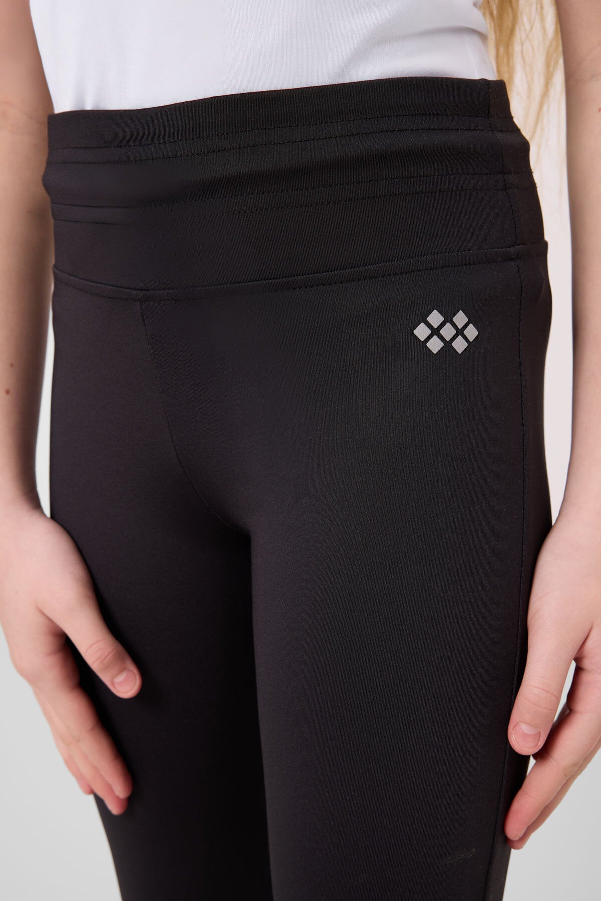 Siyah Esnek Standart Fit Basic Performans İspanyol Paça Kız Çocuk Tayt - 75193