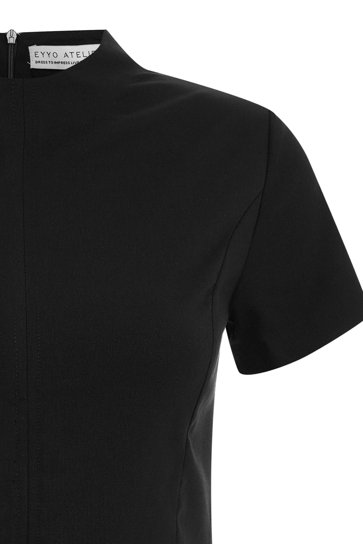 Siyah  Tiya Mini Elbise ATE-2100