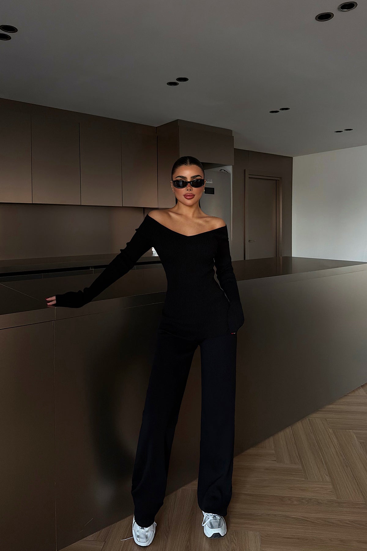 Siyah Bowie Triko Takım ATE-4274