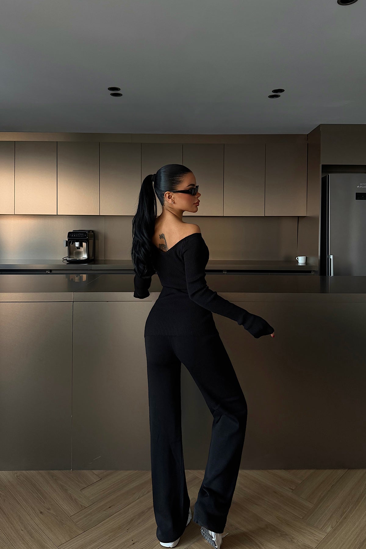 Siyah Bowie Triko Takım ATE-4274