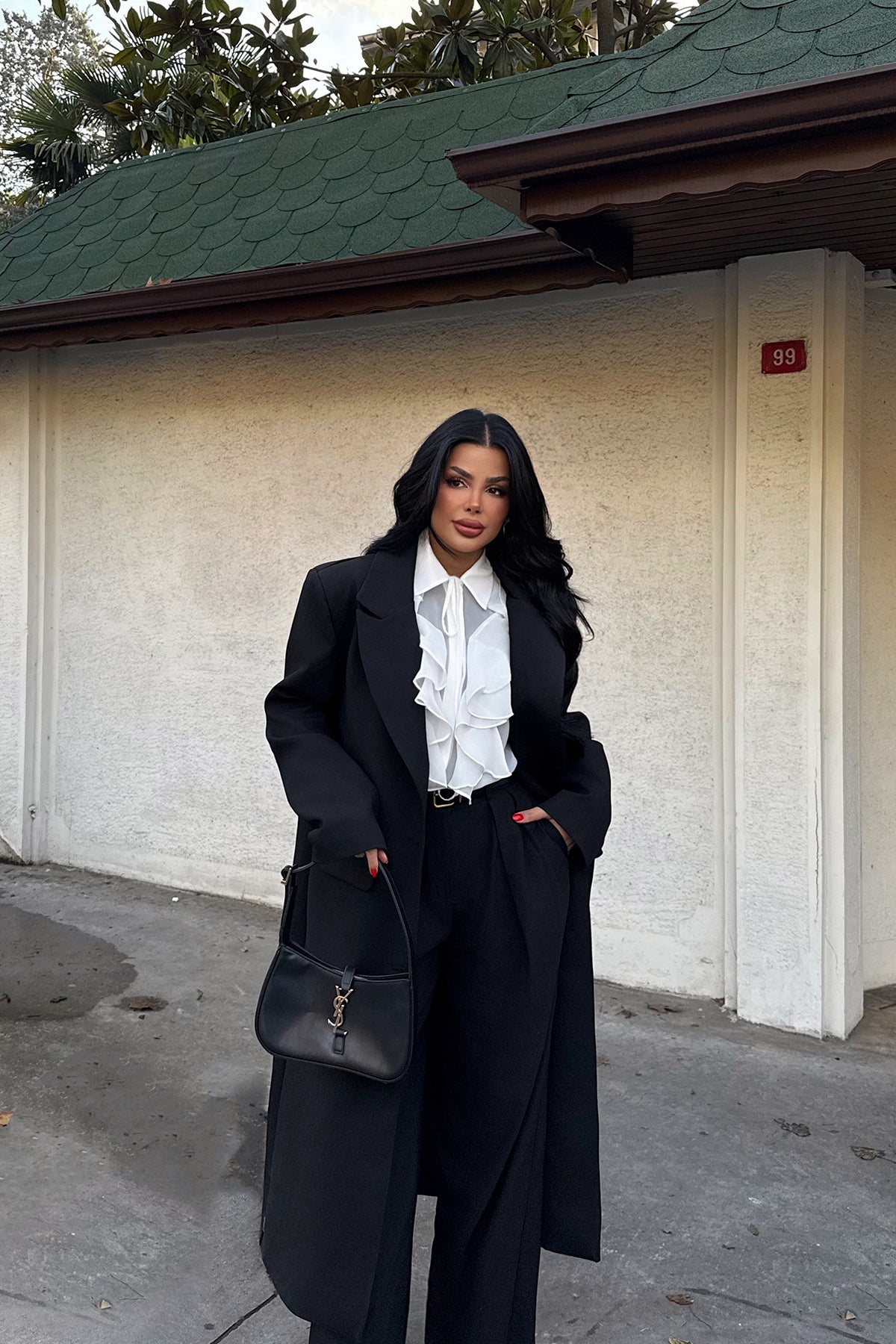 Siyah Arnaldo Uzun Ceket ATE-2173