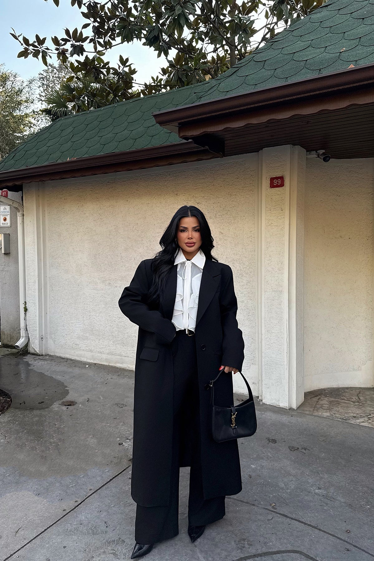 Siyah Arnaldo Uzun Ceket ATE-2173