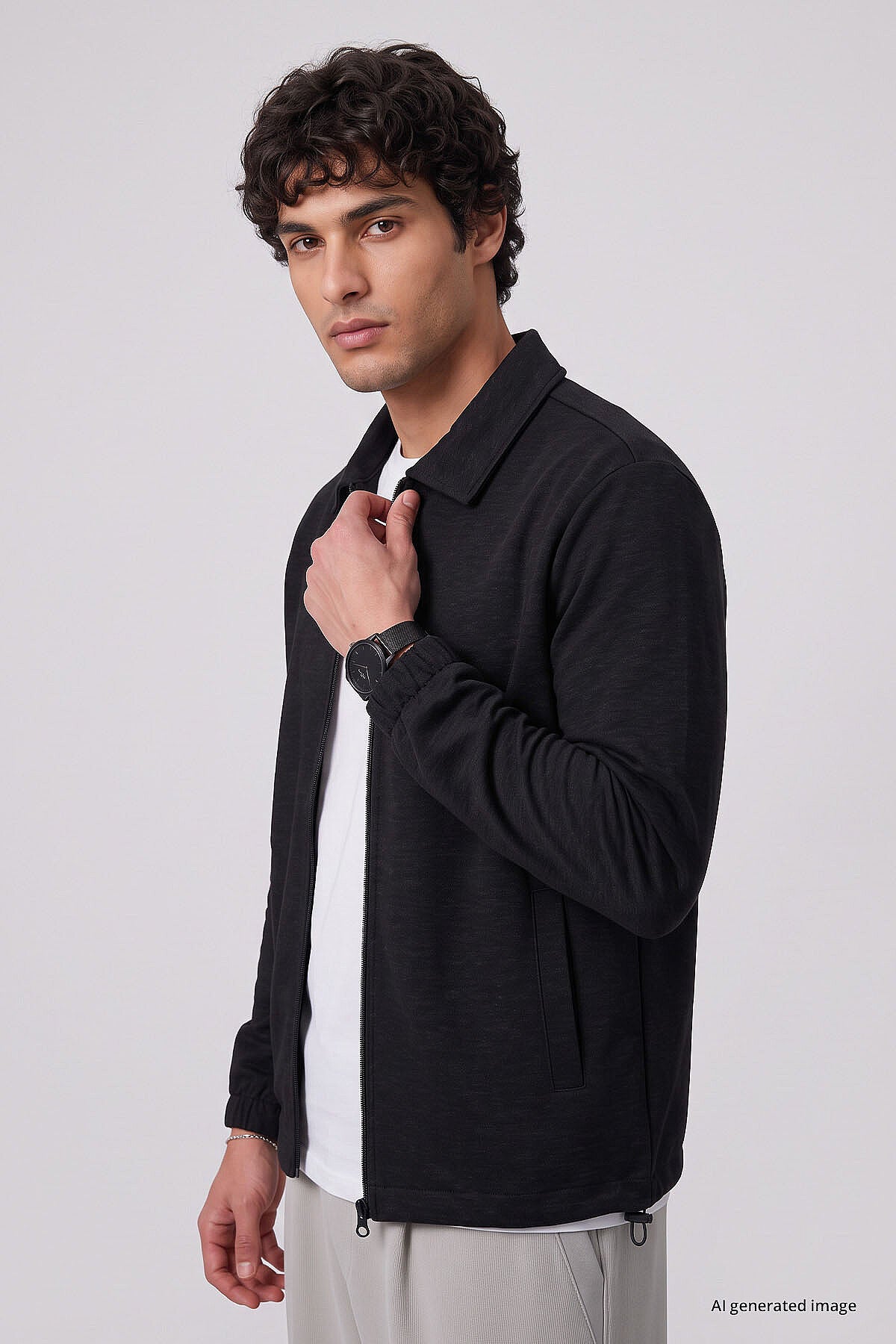 Siyah Rahat Form Erkek Ceket - 88494
