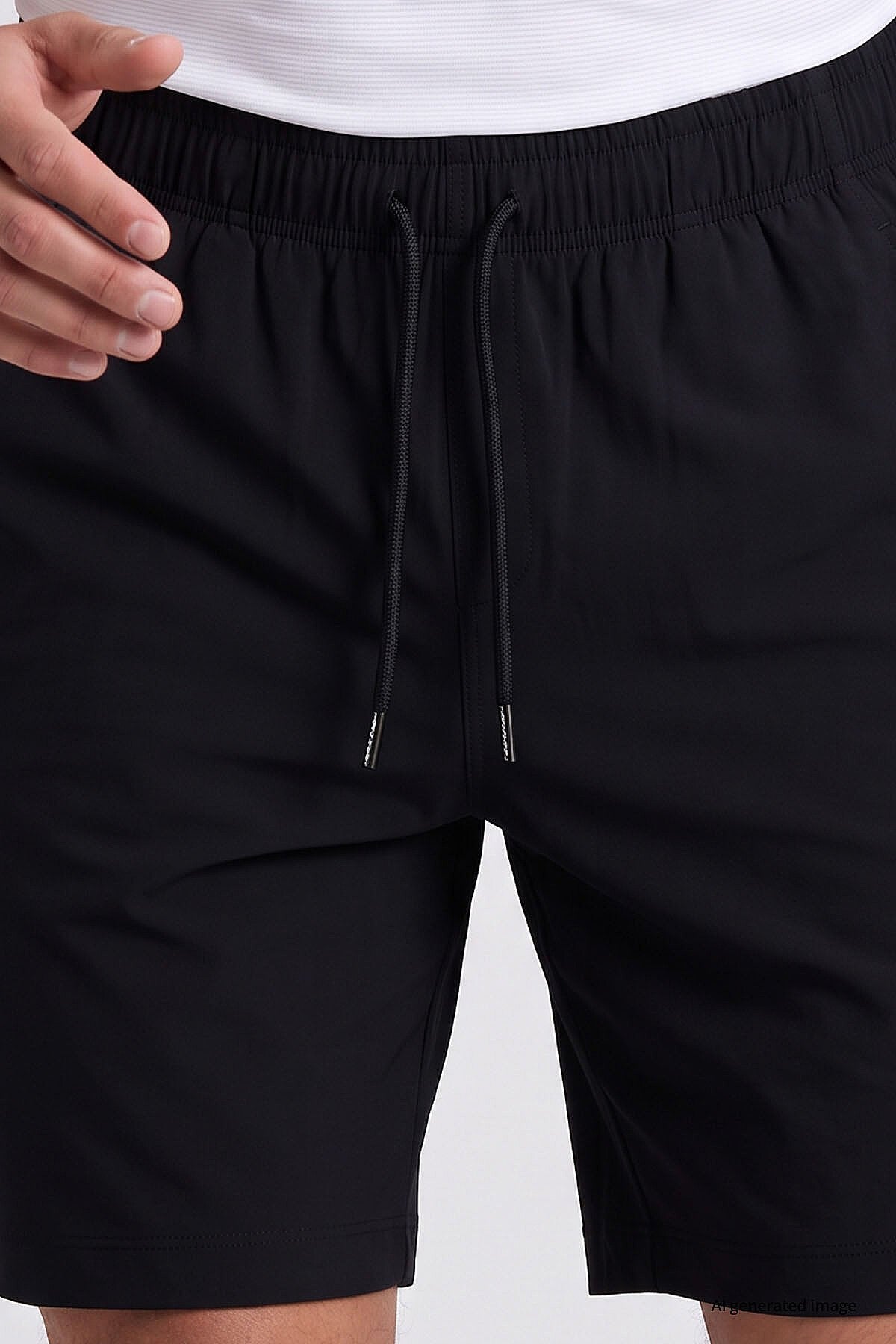 Siyah Standart Fit Erkek Performans Şort - 81315