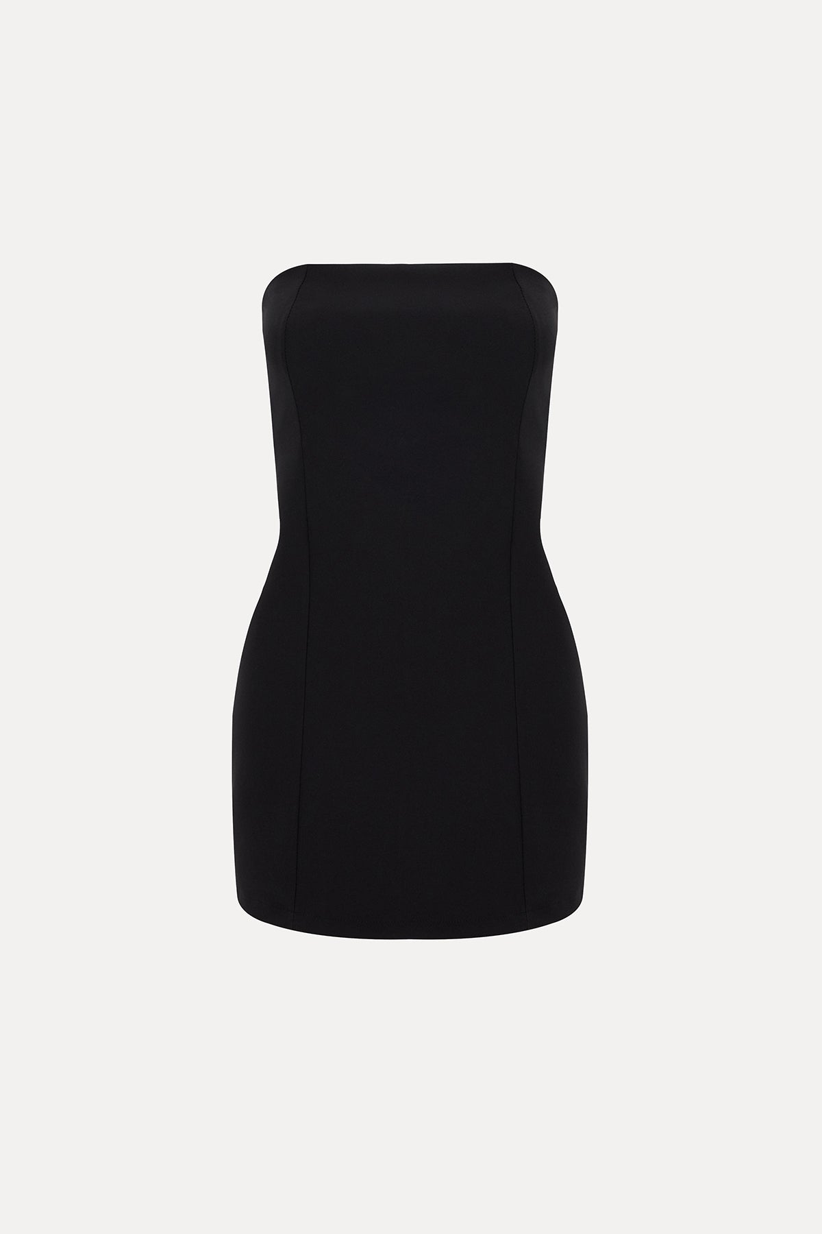 Siyah Abrienda Sırtı Fiyonk Şeritli Elbise ATE-1547