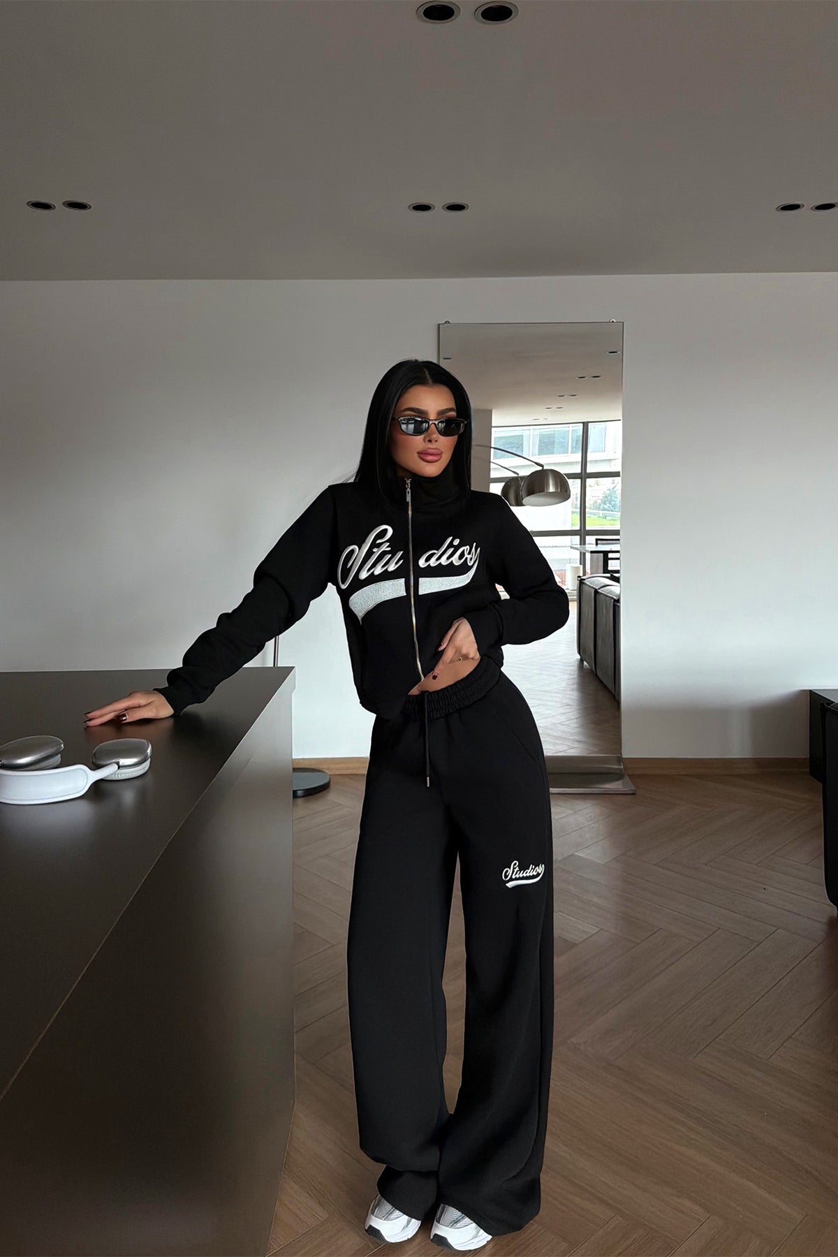 Siyah Studioy Eşofman Takım ATE-4180