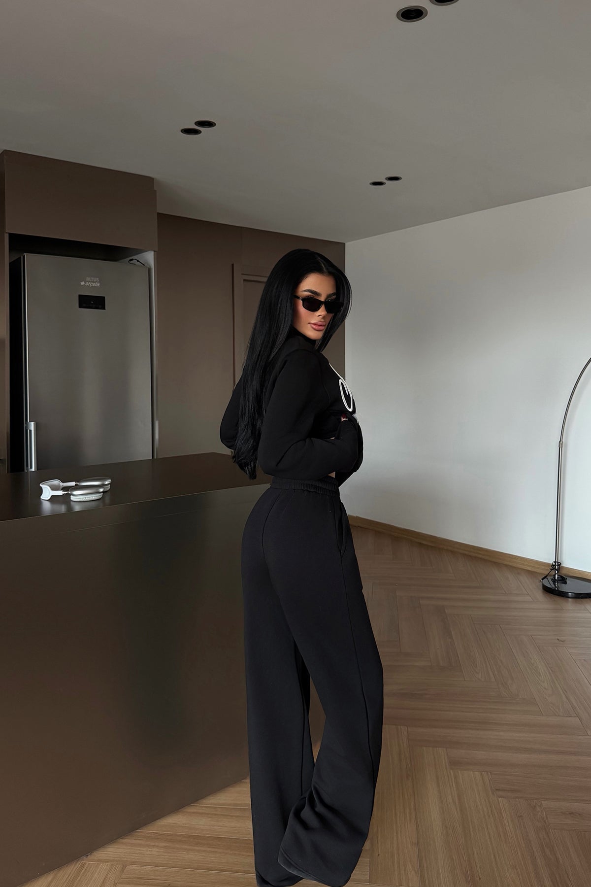 Siyah Studioy Eşofman Takım ATE-4180