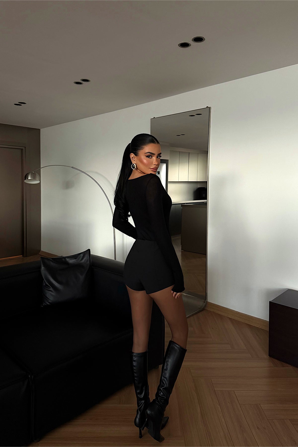 Siyah Intims Transparan Body ATE-4584