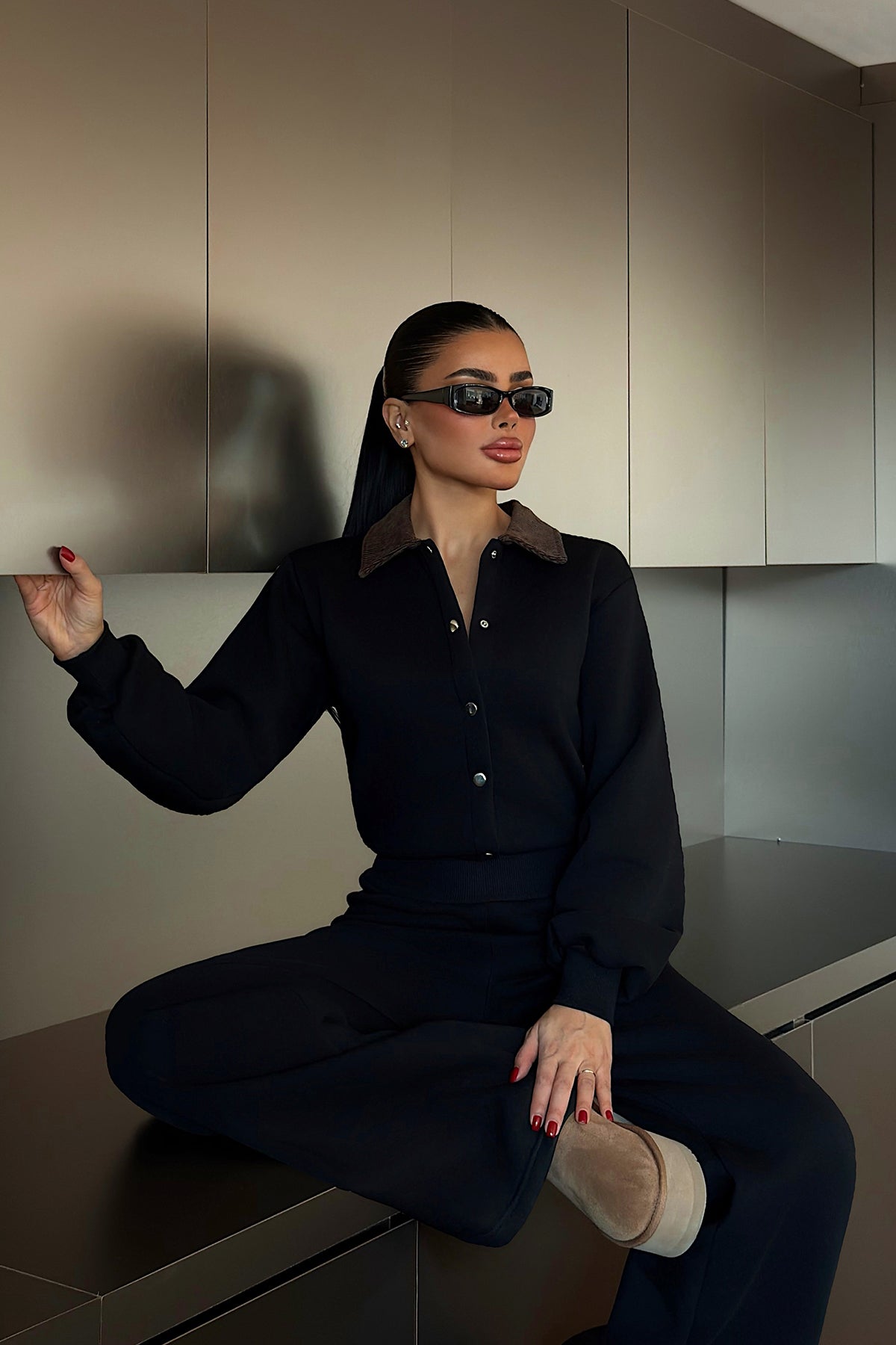 Siyah Boots Şordonlu Tulum ATE-4361