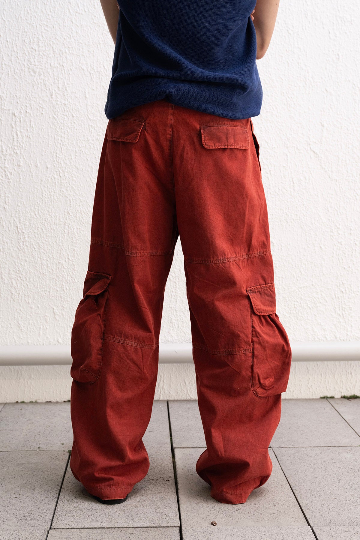 SOLUK EFEKTLİ KARGO BORDO PANTOLON - BORDO S