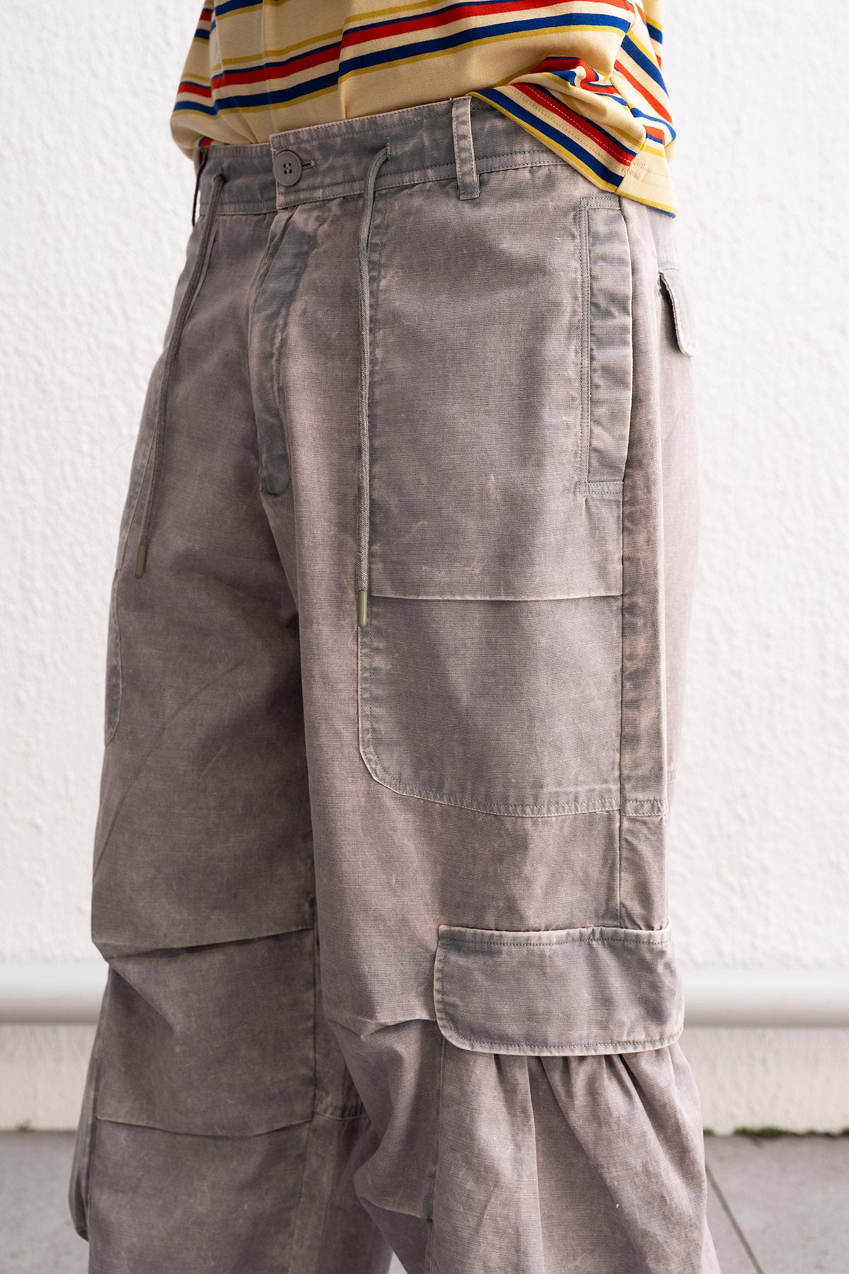 SOLUK EFEKTLİ KARGO GRİ PANTOLON - GRİ XL