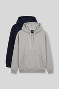 Standart Kalıp 2'li Paket Lacivert-Taş Erkek Sweatshirt - 88513