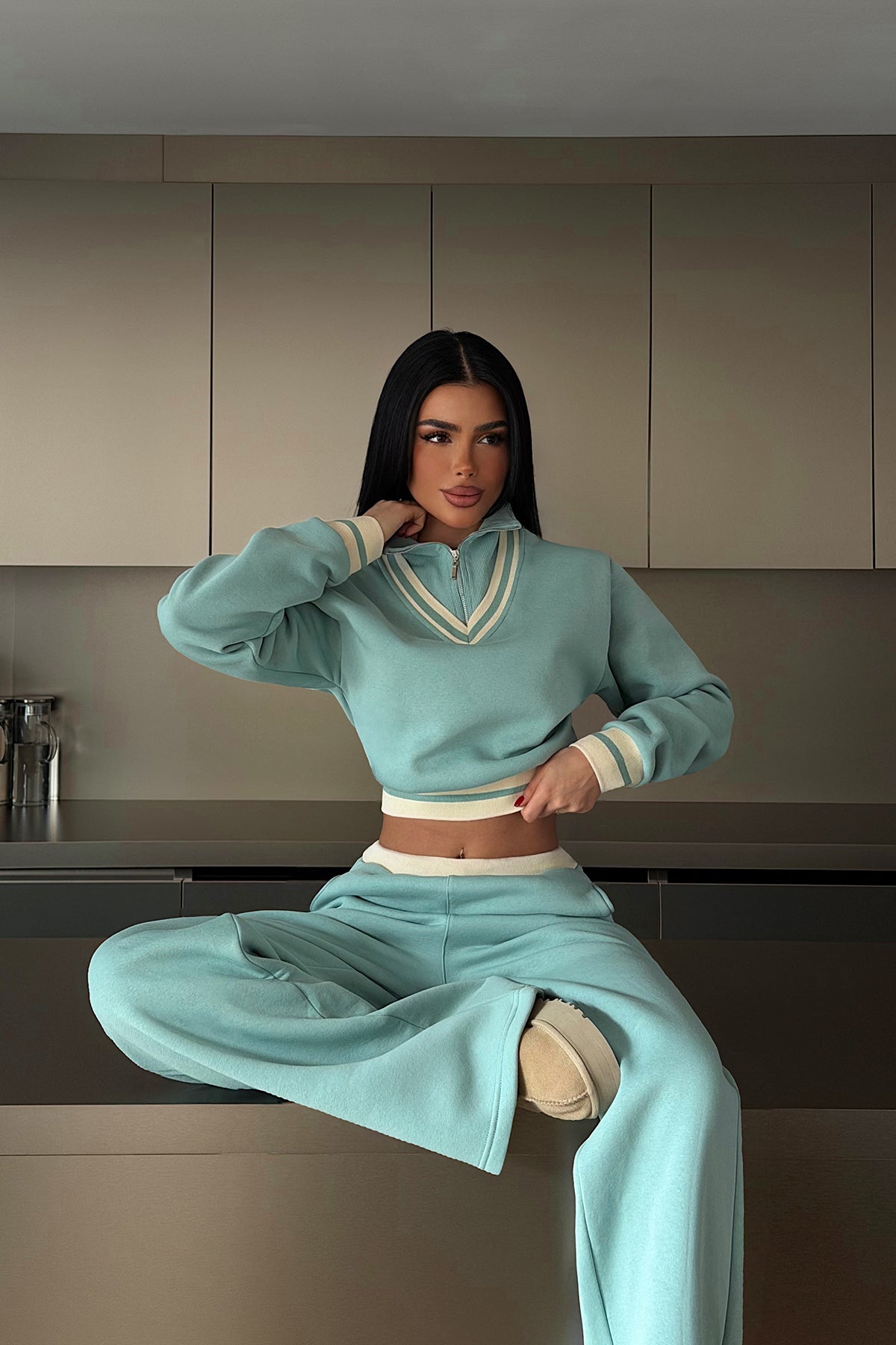 Su Yeşili Sonora Eşofman Takımı ATE-4357