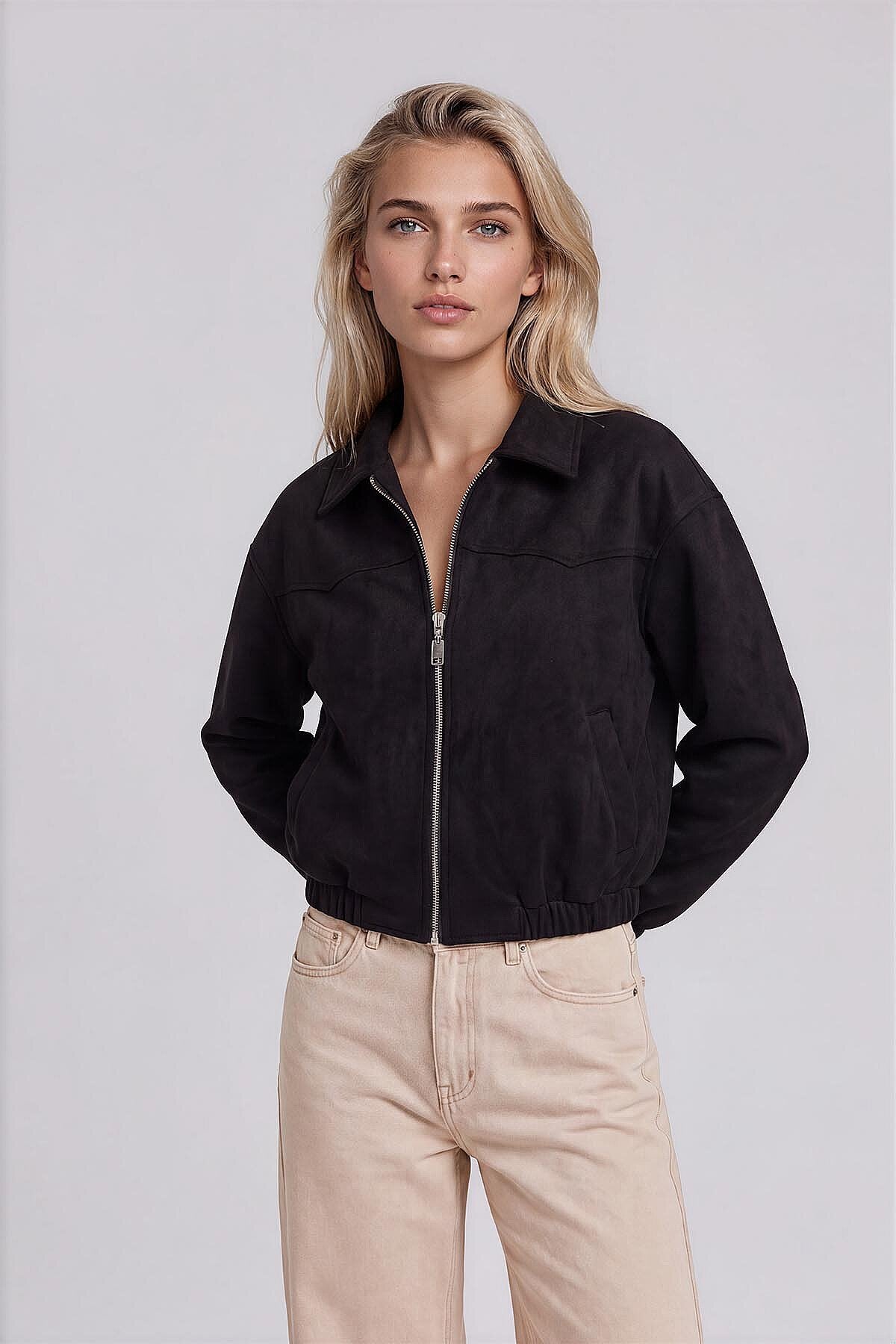 Süet Bomber Ceket