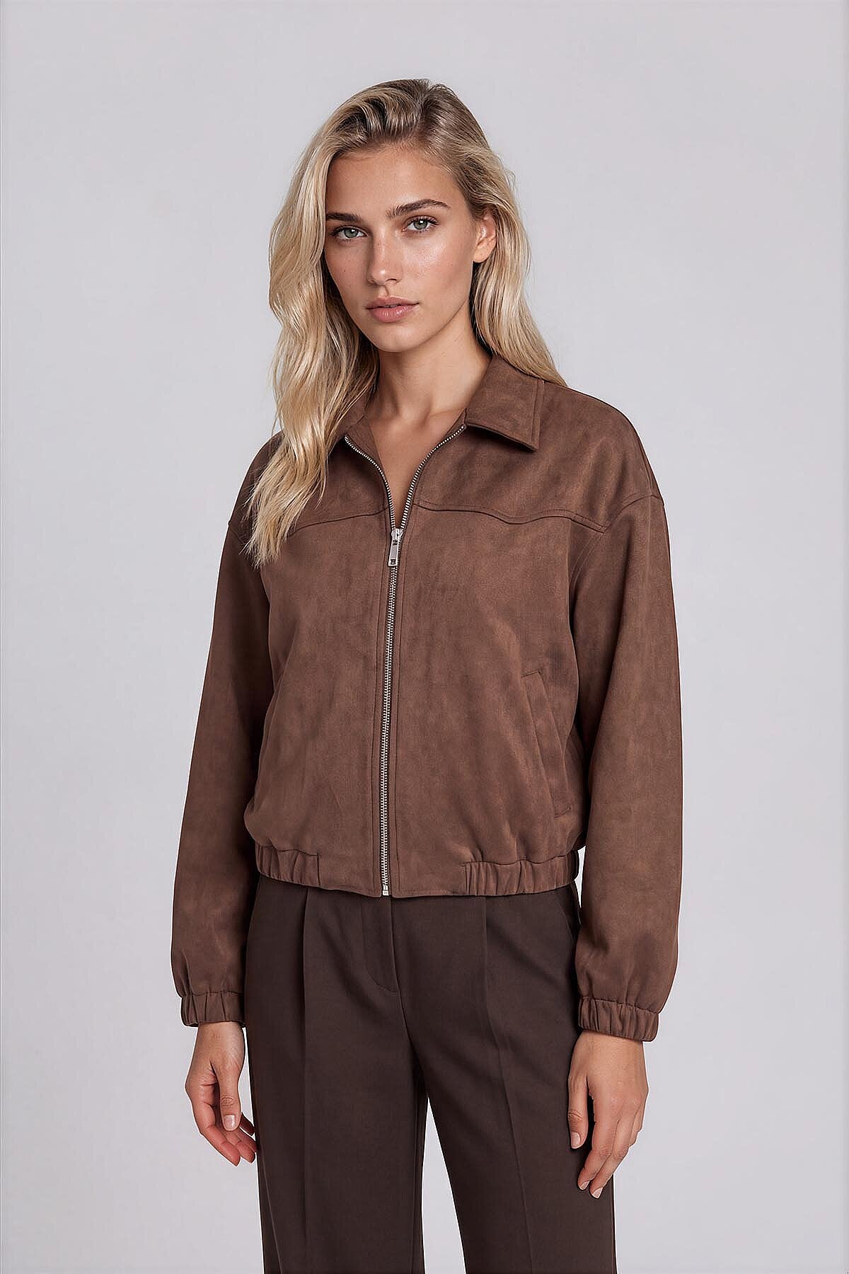 Süet Bomber Ceket