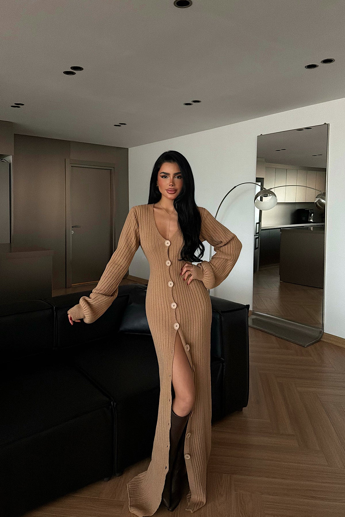 Taba Ophelie Triko Elbise ATE-4462