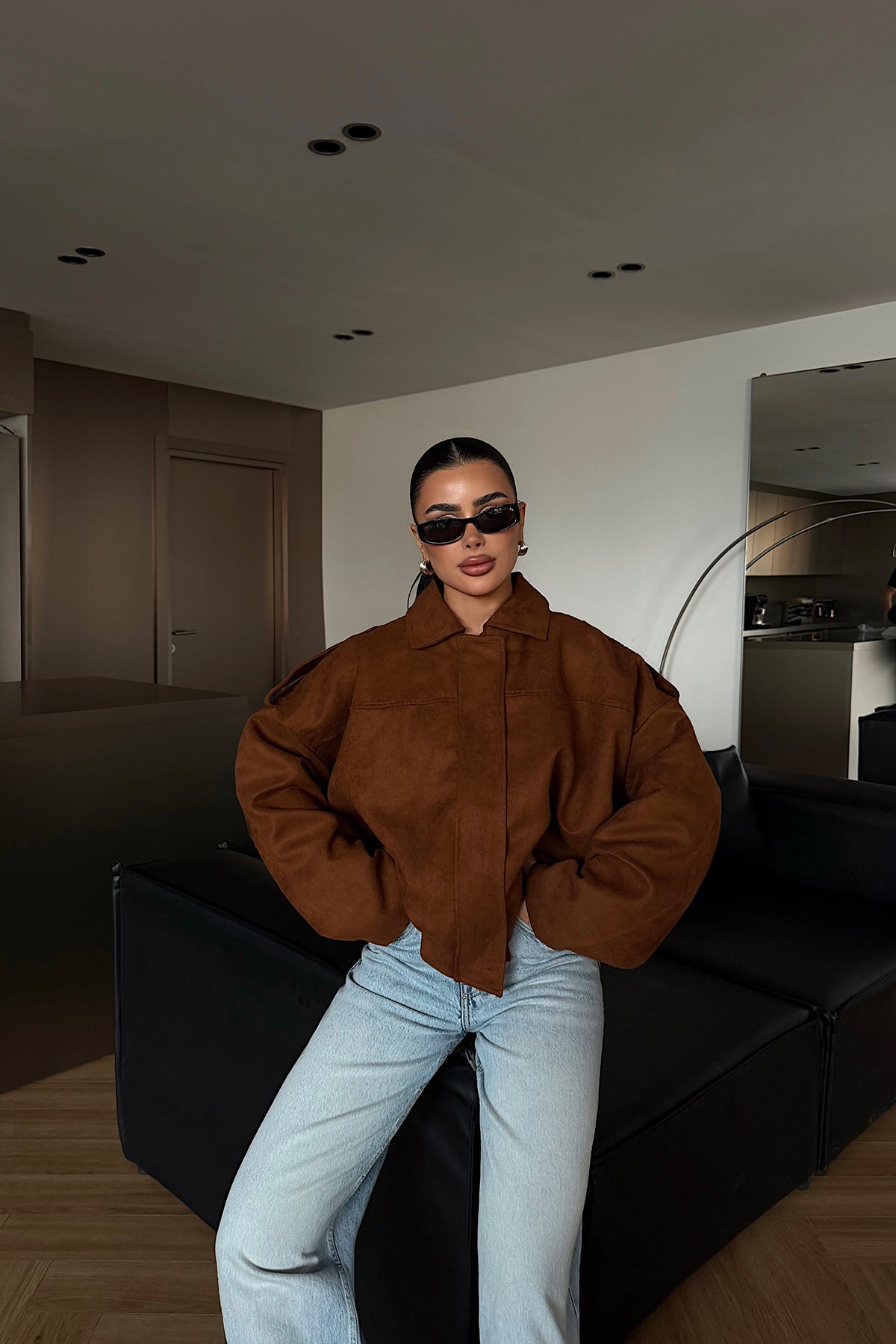 Taba Gömlek Yaka Ceket ATE-4746