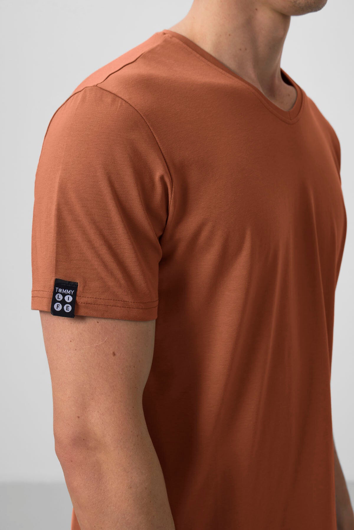 Tarçın Basic Kısa Kol Standart Kalıp V Yaka Erkek T-Shirt - 87912