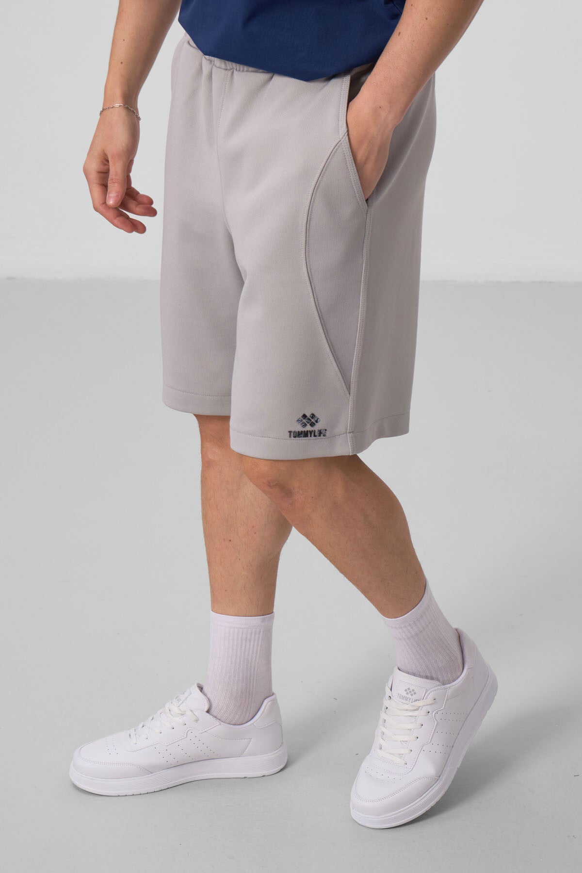 Taş Yüzeyi Dokulu Oversize Erkek Şort - 81288