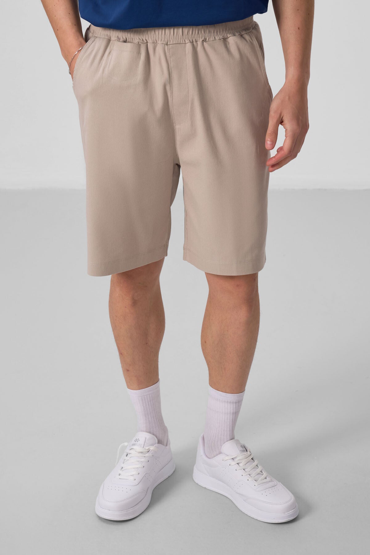 Taş Standart Fit Dokuma Hafif Esnek Chino Erkek Şort - 81290