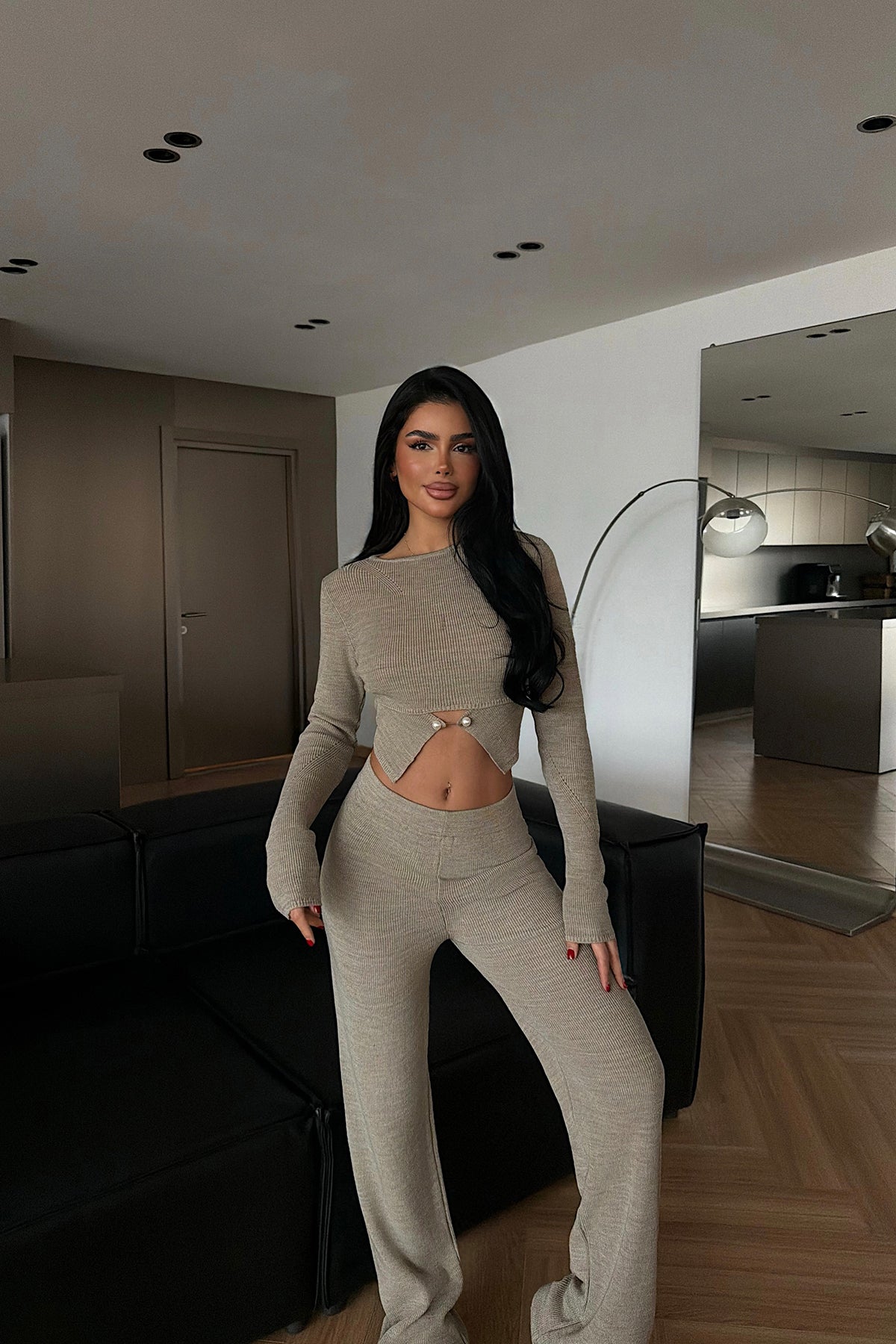 Taş Rengi Octavia Triko Takım ATE-4440