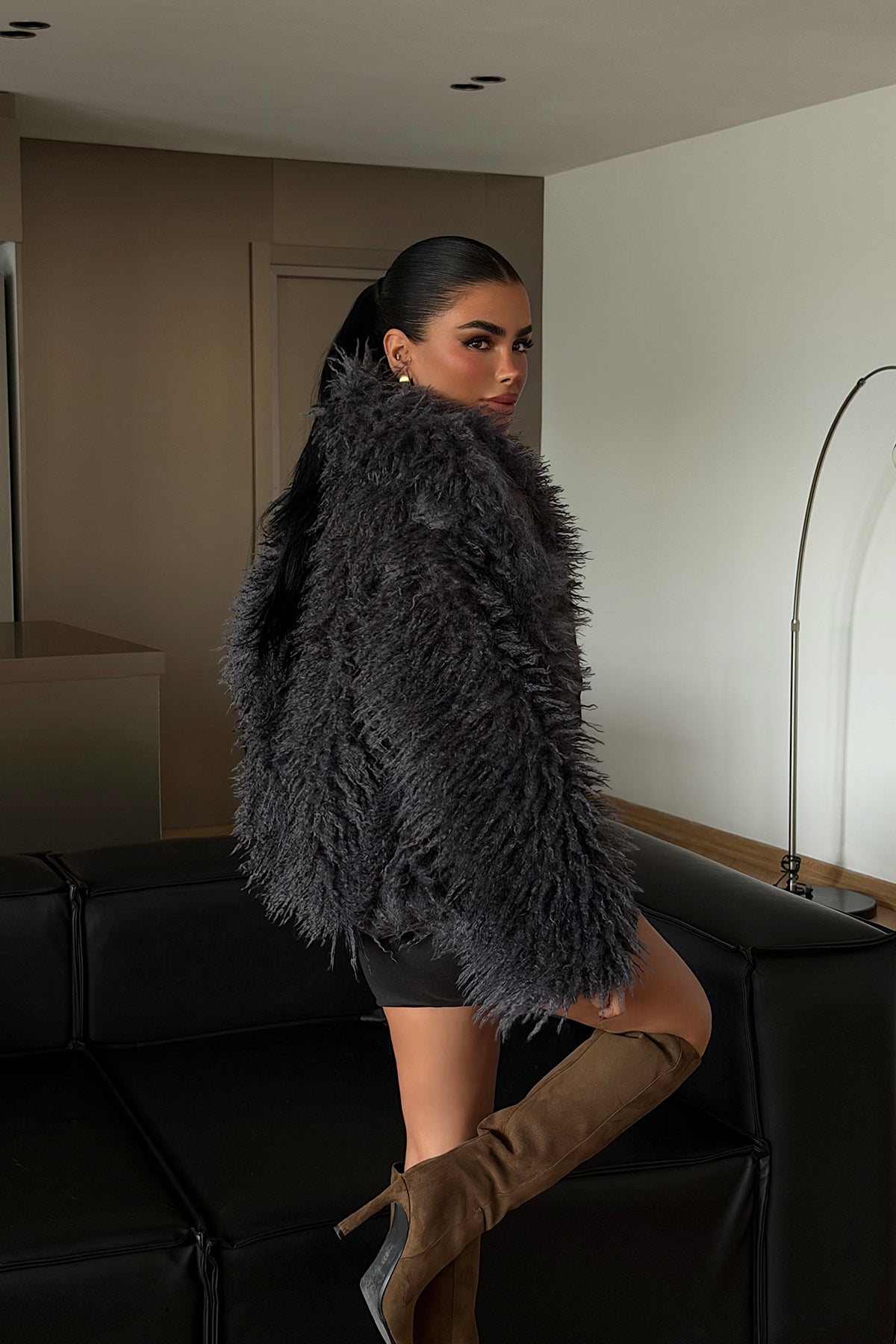 Taş Rengi Mayfair kürk ATE-4320