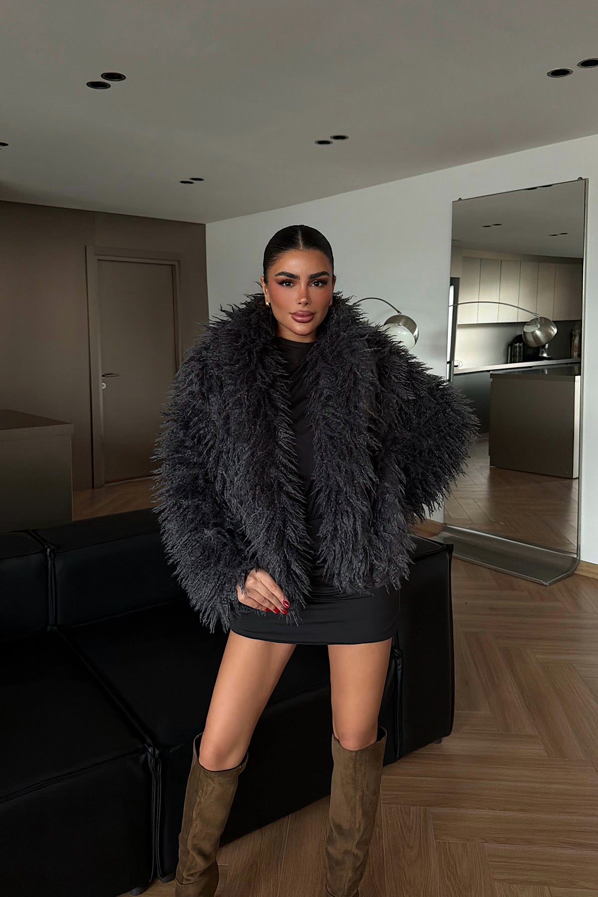 Taş Rengi Mayfair kürk ATE-4320