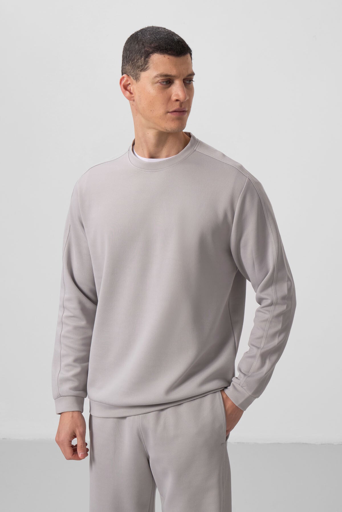 Taş Yüzeyi Dokulu Oversize Erkek Eşofman Takım - 85275