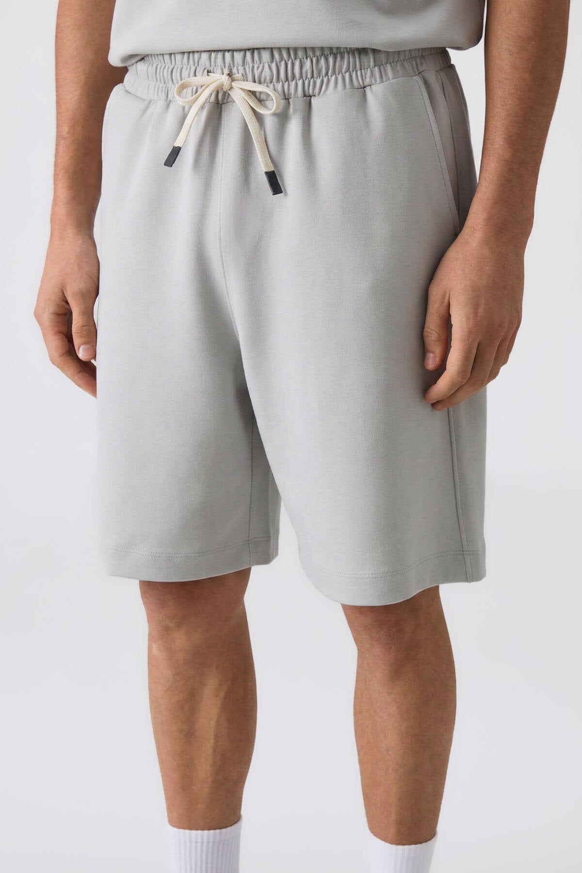 Taş Oversize Fit Basic Erkek Şort Takım - 85292