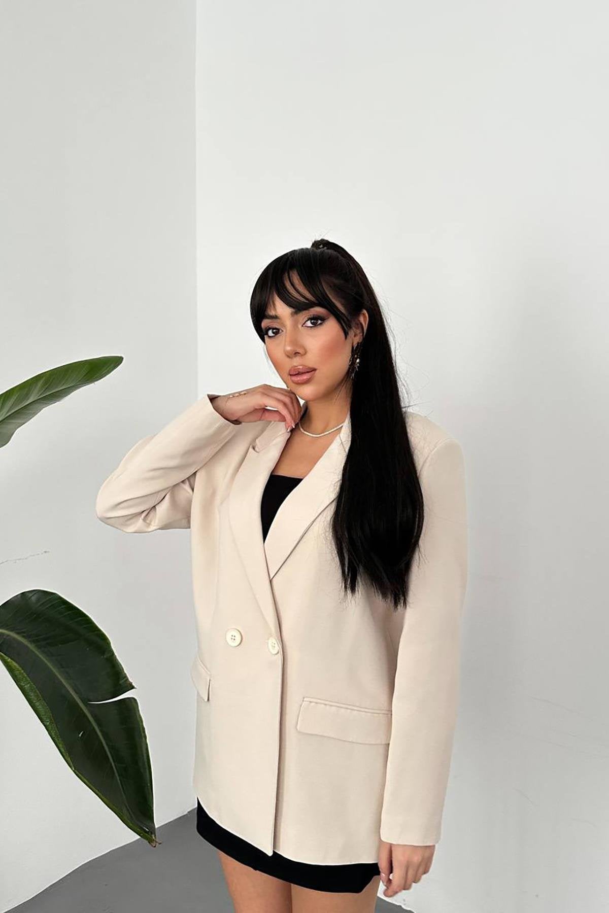 Toptan Bej Blazer Ceket