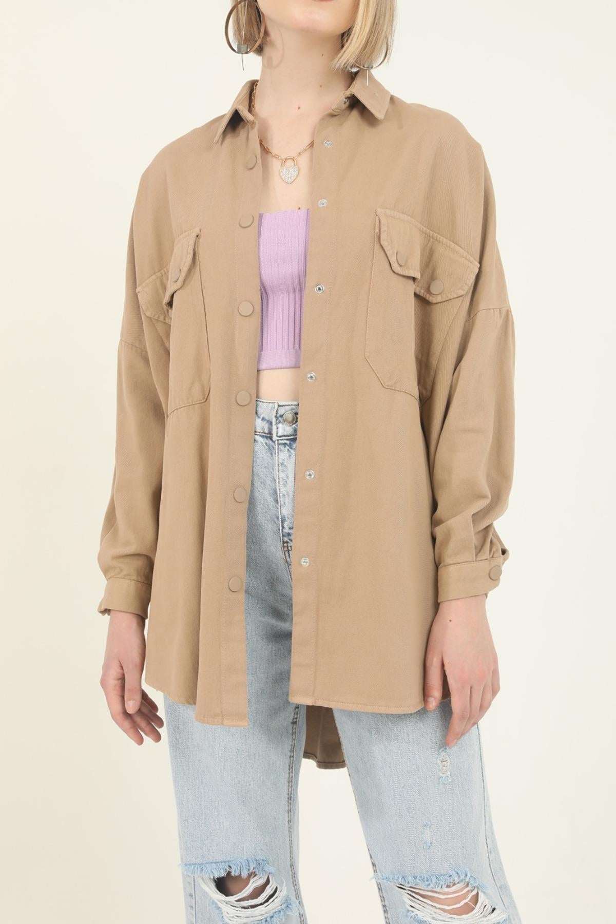 Toptan Camel Cepli Gömlek