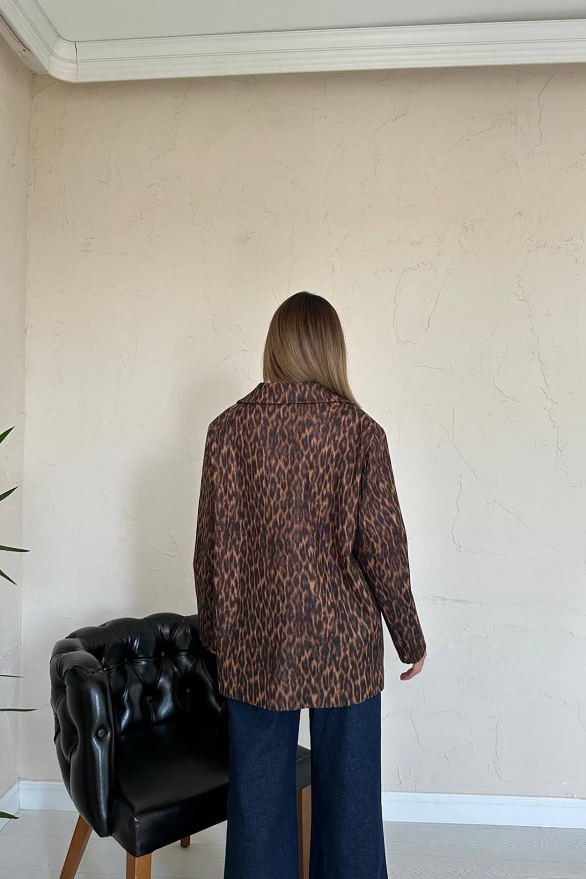 Toptan Leopar Leopar Ceket