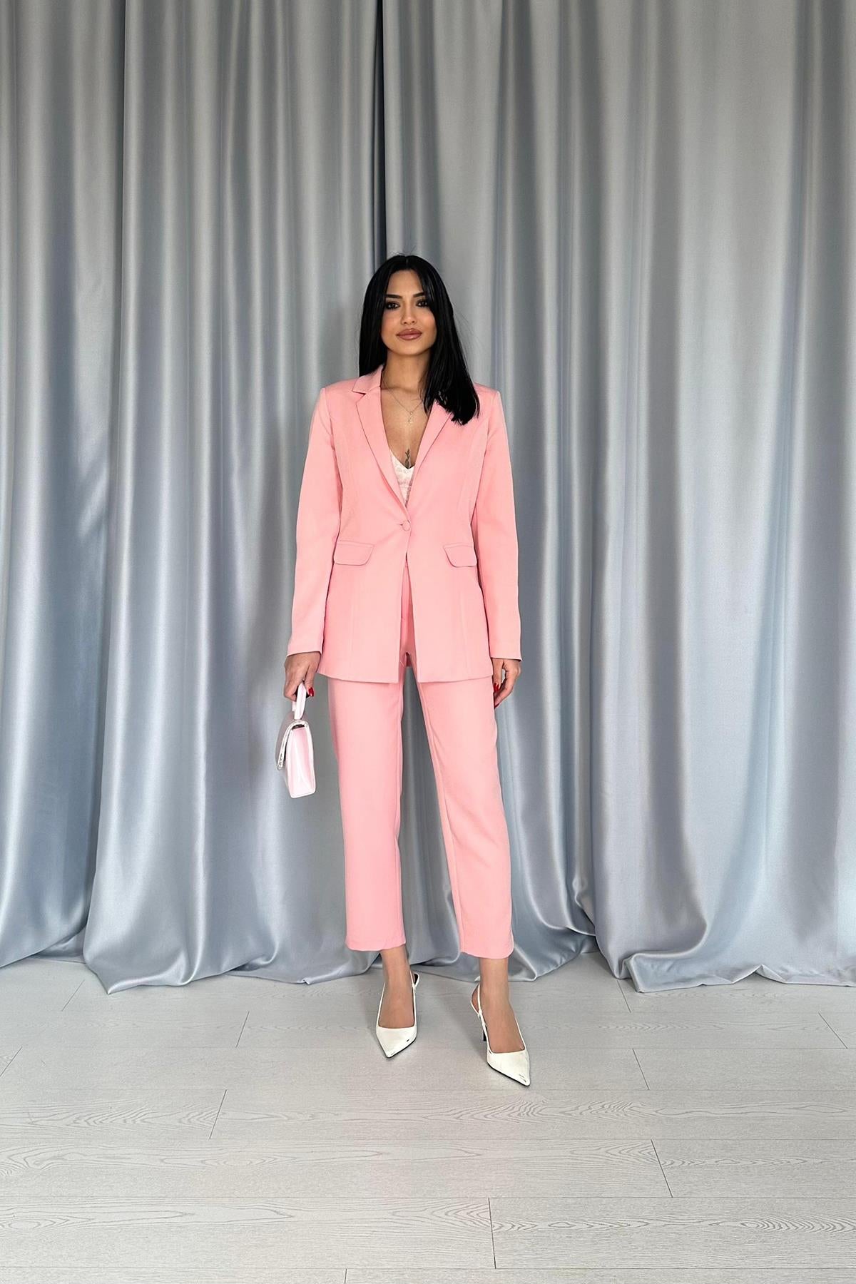 Toptan Pudra Ceket Takım