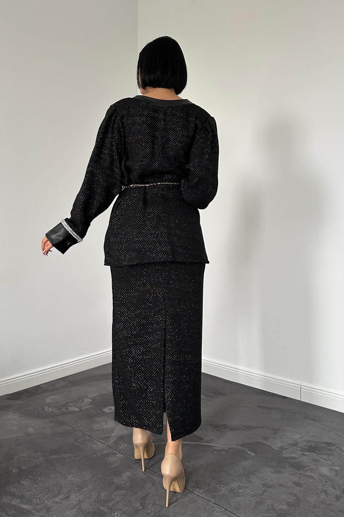 Toptan Siyah Simli Tüvil Takım