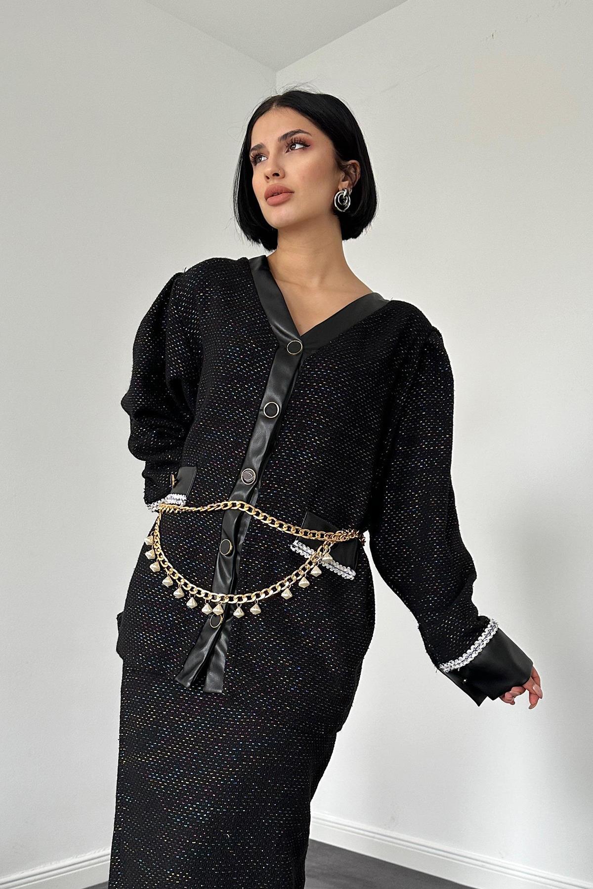 Toptan Siyah Simli Tüvil Takım