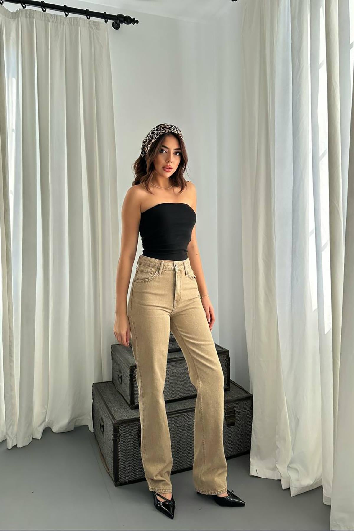 Toptan Vizon Straightmania Jeans Pantolon Vizon L