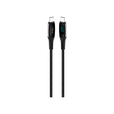 ttec AlumiCable LCD USB-C – USB-C 100W PD/QC 150cm Hızlı Şarj/Data Kablosu