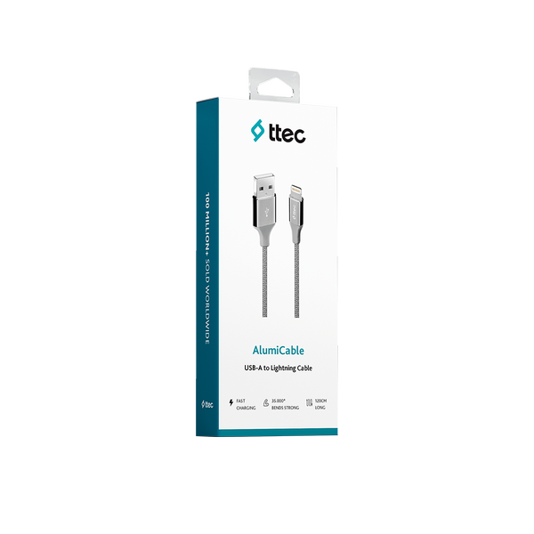 ttec AlumiCable USB-A - Lightning Şarj Kablosu Uzay Grisi