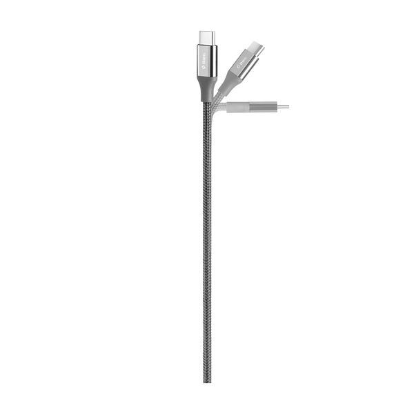 ttec AlumiCable USB-C - USB-C 150cm 100W PD/QC Hızlı Şarj/Data Kablosu Uzay Grisi Uzay Grisi