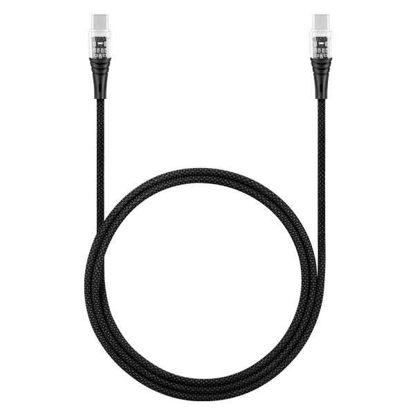 ttec ExtremeCable Ekstra Dayanıklı Transparan USB-C –USB-C 60W PD/QC 120cm Hızlı Şarj/Data Kablosu
