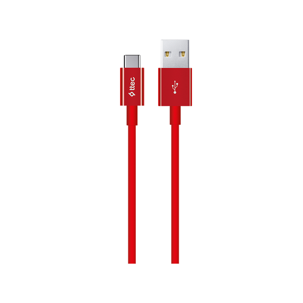 ttec USB-A - USB-C Şarj Kablosu Kırmızı