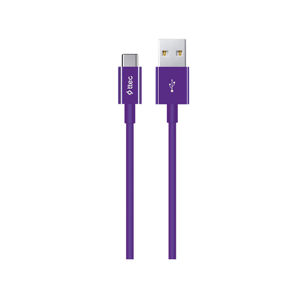 ttec USB-A - USB-C Şarj Kablosu Mor