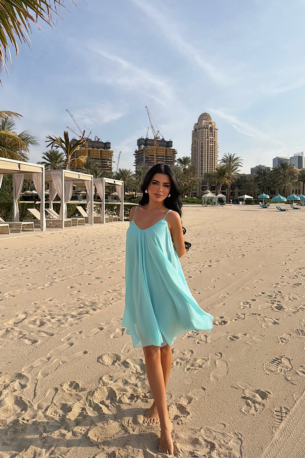 Turkuaz Isobel Elbise ATE-3506