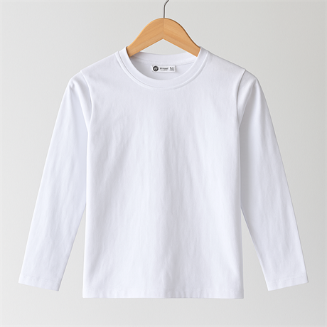 Unisex Bisiklet Yaka Uzun Kollu Body Beyaz 4 Yaş