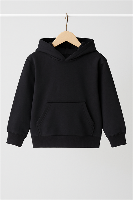 Unisex Oversize Sweatshirt Siyah 7-8 Yaş