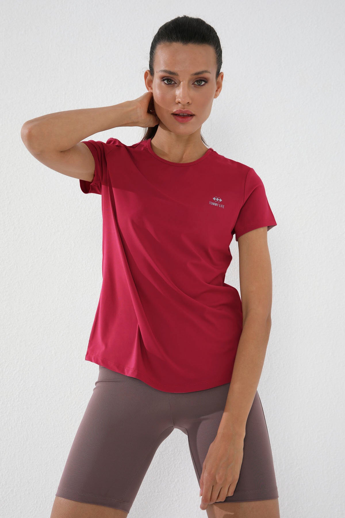 Viva Kırmızı Basic Kısa Kol Standart Kalıp O Yaka Kadın T-Shirt - 97144