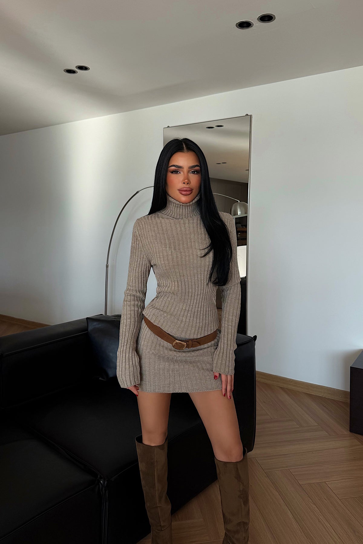 Vizon Zurih Triko Elbise ATE-4428