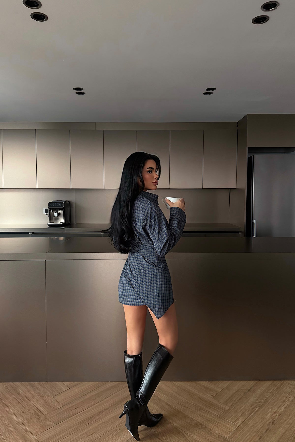 Yeşil Çizgili Ekose Gömlek ATE-4946